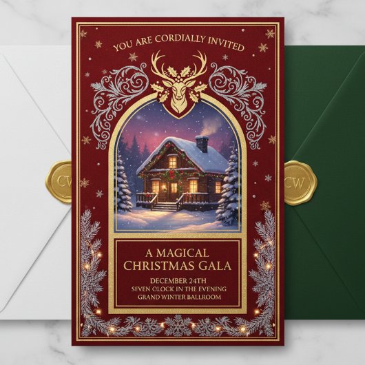 Elegant Christmas Invitation | Holiday Party Card Einladung