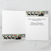 Elegant Christmas Irish Wolfhound Karte (Innenseite)