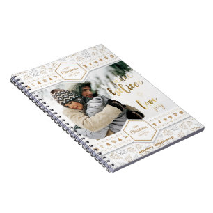 Elegant Christmas Love Photo Notizblock