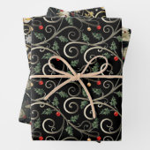 Elegant Christmas Night – Luxe Wrapping Paper Set Geschenkpapier Set (Beispiel)