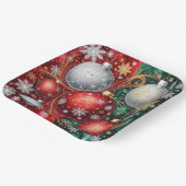 Elegant Christmas Ornament Pappteller (Gewinkelt)