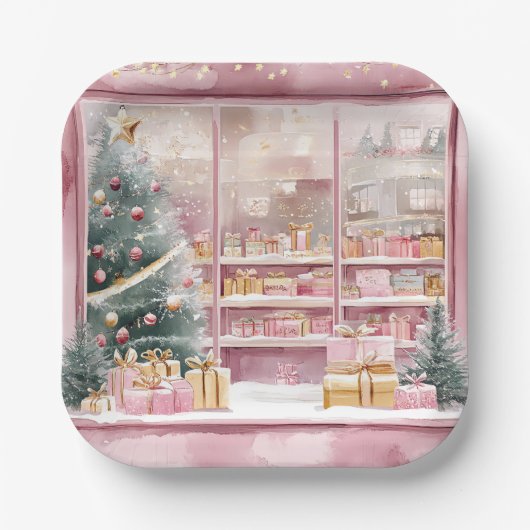 Elegant Christmas Paper Plates Pappteller (Vorderseite)