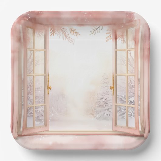 Elegant Christmas Paper Plates Pappteller (Vorderseite)