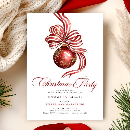 Elegant Christmas Party Corporate Einladung