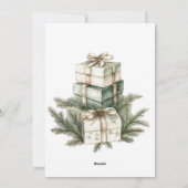 Elegant Christmas Party Feiertagskarte (Rückseite)