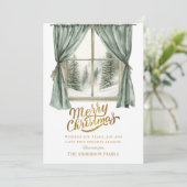 Elegant Christmas Party Holiday Card Feiertagskarte (Stehend Vorderseite)