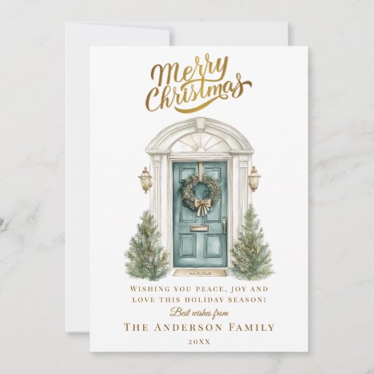 Elegant Christmas Party Holiday Card Feiertagskarte (Vorderseite)