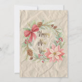 Elegant Christmas Party Invitation (Rückseite)