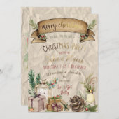 Elegant Christmas Party Invitation (Vorne/Hinten)