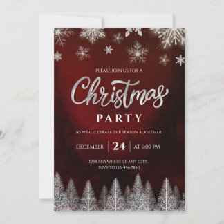Elegant Christmas Party Invitation Einladung