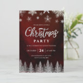 Elegant Christmas Party Invitation Einladung (Stehend Vorderseite)