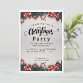 Elegant Christmas Party Invitation | Einladung (Stehend Vorderseite)