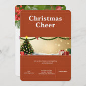 Elegant Christmas Party Invitation Einladung (Vorne/Hinten)