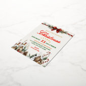 Elegant Christmas Party Invitation Folie Einladungspostkarte (Gedreht)