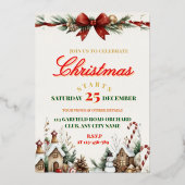 Elegant Christmas Party Invitation Folieneinladung (Vorderseite)