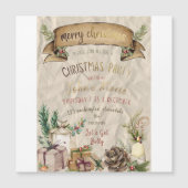 Elegant Christmas Party Invitation Magnetkarte (Vorderseite)