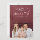 Elegant Christmas Photo Card Einladung (Vorderseite)