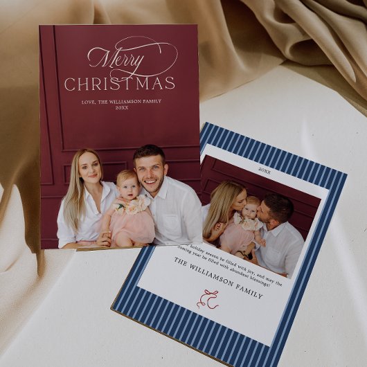 Elegant Christmas Photo Card Einladung