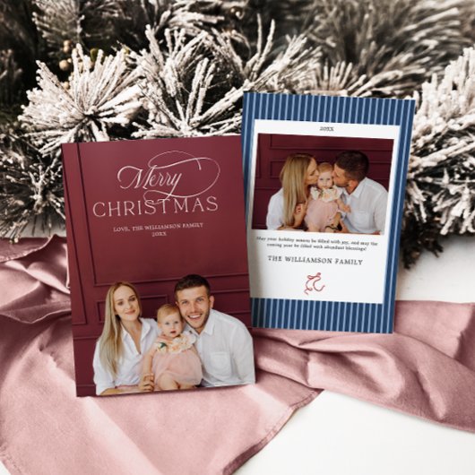 Elegant Christmas Photo Card Einladung