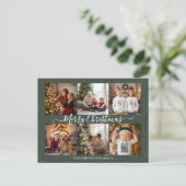 Elegant Christmas Photo Collage Feiertagspostkarte (Stehend Vorderseite)