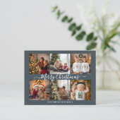 Elegant Christmas Photo Collage Feiertagspostkarte (Stehend Vorderseite)