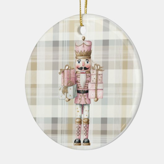 Elegant Christmas Pink Nutcracker Ornament (Links)
