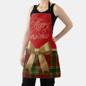 Elegant Christmas Plaid Collection with Gold Bow Schürze (InSitu)