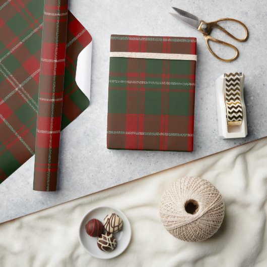 Elegant Christmas Plaid Geschenkpapier (Kunsthandwerk)
