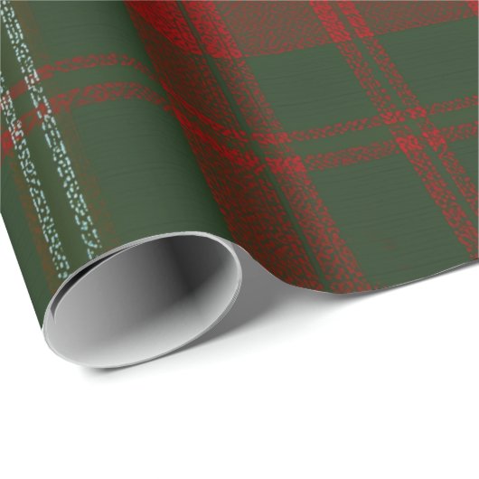 Elegant Christmas Plaid Geschenkpapier (Rolleneckpunkt)