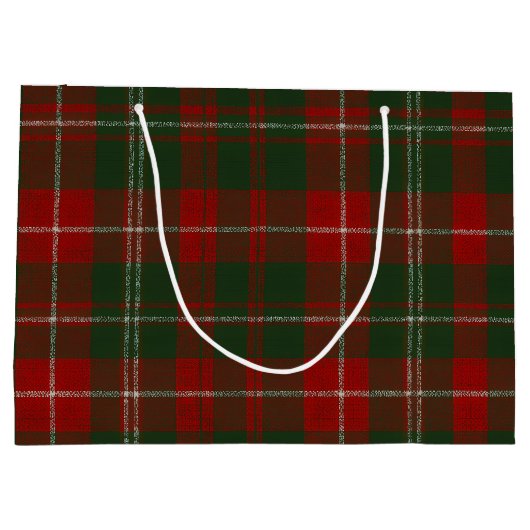 Elegant Christmas Plaid Große Geschenktüte (Rückseite)