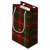 Elegant Christmas Plaid Kleine Geschenktüte (Rückseite Schrägansicht)