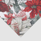 Elegant Christmas Pointsettias  Seidenpapier (Detail)