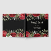 Elegant Christmas Red Flowers Sweet Sixteen Gästebuch (Voll)