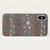 Elegant Christmas snowflake pattern rose gold Case-Mate iPhone Hülle (Rückseite (Horizontal))