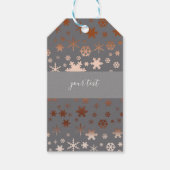 Elegant Christmas snowflake pattern rose gold Geschenkanhänger (Vorderseite)
