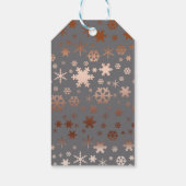 Elegant Christmas snowflake pattern rose gold Geschenkanhänger (Rückseite)