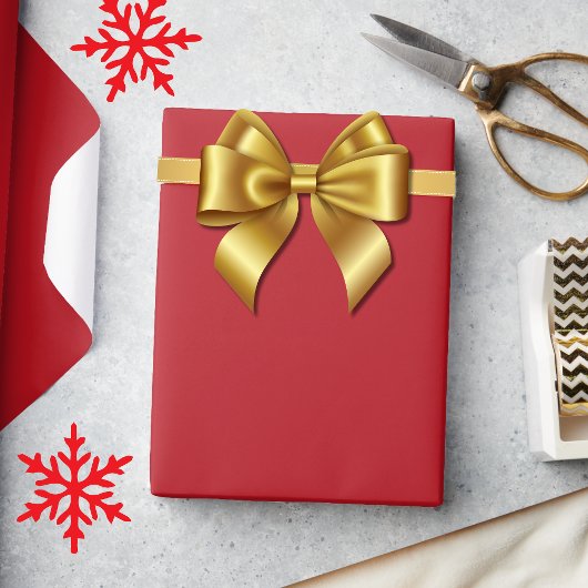 Elegant Christmas Solid Red Geschenkpapier