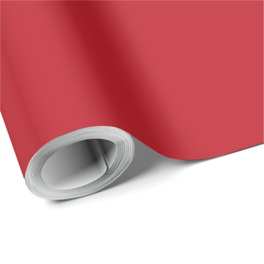 Elegant Christmas Solid Red Geschenkpapier (Rolleneckpunkt)