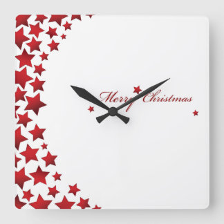 Elegant Christmas Star Wall clock Quadratische Wanduhr