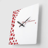 Elegant Christmas Star Wall clock Quadratische Wanduhr (Winkel)