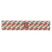 Elegant Christmas Table Runner Red Green Accent Mittelgroßer Tischläufer (Horizontal)