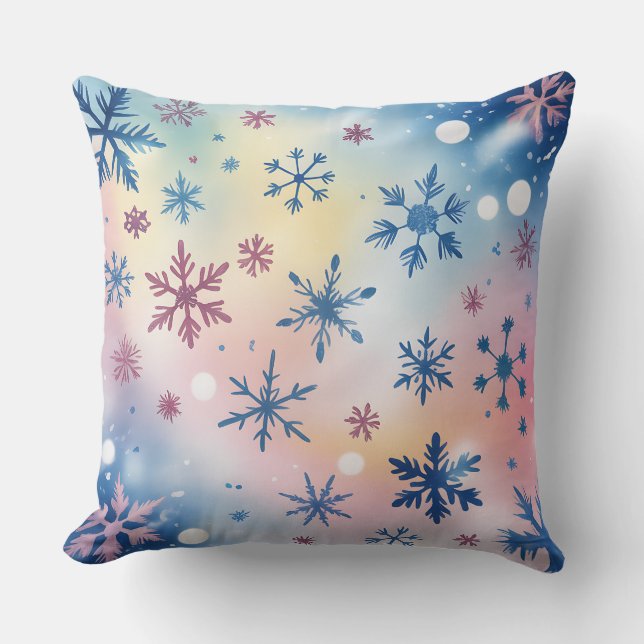 Elegant Christmas Throw Pillow– Red & Gold Holiday Kissen (Vorderseite)