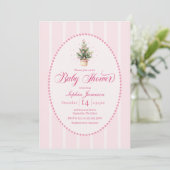 Elegant Christmas Tree Baby Shower Invitation Einladung (Stehend Vorderseite)