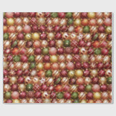 Elegant Christmas Tree Baubles Decorations Holiday Geschenkpapier (Flach)