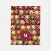 Elegant Christmas Tree Baubles Fleecedecke (Vorderseite)