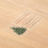 Elegant Christmas tree gold Christmas party Acryleinladungen (Ablage )