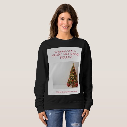 Elegant Christmas Tree Holiday Sweatshirt – Festiv (Vorne ganz)