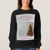 Elegant Christmas Tree Holiday Sweatshirt – Festiv (Vorderseite)