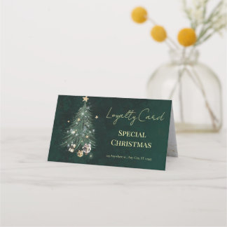 Elegant Christmas Tree Loyalty Card! Treuekarte