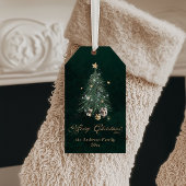 Elegant Christmas Tree Merry Christmas Geschenkanhänger